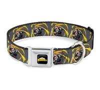 Crunchyroll Pet Collar, Dog Collar Metal Seatbelt Buckle, My Hero Academia Hizashi Yamada Present Mic Screaming Pose, 16 to 23 Inches 1.5 Inch Wide