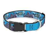 Crunchyroll Pet Collar, Dog Collar Plastic Buckle, Mushoku Tensei Badigadi Flex Pose and Title Logo Blue, 20 to 31 Inches 1.5 Inch Wide