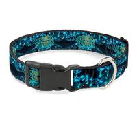 Crunchyroll Pet Collar, Dog Collar Plastic Buckle, Mushoku Tensei Manatite Hydra Magic Crystal Scene Blues, 7 to 8.5 Inches 0.5 Inch Wide