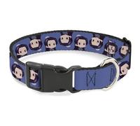 Crunchyroll Pet Collar, Dog Collar Plastic Buckle, The Apothecary Diaries Chibi Jinshi Flip Pose Blue, 20 to 31 Inches 1.5 Inch Wide