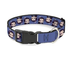 Crunchyroll Pet Collar, Dog Collar Plastic Buckle, The Apothecary Diaries Chibi Jinshi Flip Pose Blue, 9.5 to 14.5 Inches 0.5 Inch Wide