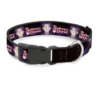 Crunchyroll Pet Collar, Dog Collar Plastic Buckle, The Apothecary Diaries Jinshi Pose and Title Logo Black, 9.5 to 14.5 Inches 0.5 Inch Wide