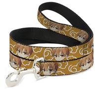 Crunchyroll Pet Leash, Dog Leash, Fruits Basket Chibi Kyo Soma and Kimono Cat Icon Orange White, 4 Feet Long 0.5 Inch Wide