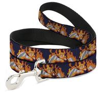Crunchyroll Pet Leash, Dog Leash, My Hero Academia Flame Hero Endeavor Pose Blue, 6 Feet Long 1.5 Inch Wide