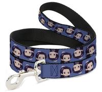 Crunchyroll Pet Leash, Dog Leash, The Apothecary Diaries Chibi Jinshi Flip Pose Blue, 4 Feet Long 1.5 Inch Wide