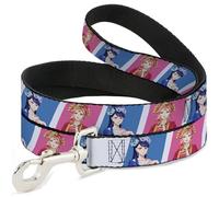 Crunchyroll Pet Leash, Dog Leash, The Apothecary Diaries Gyokuyo and Lihua Blocks Pink Blue, 4 Feet Long 1.0 Inch Wide