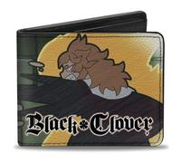 Crunchyroll Wallet, Bifold, Black Clover Asta and Zora Mereoleona Challenge and Logo, Vegan Leather