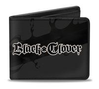 Crunchyroll Wallet, Bifold, Black Clover Asta Anti Magic Pose and Logo, Vegan Leather