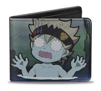Crunchyroll Wallet, Bifold, Black Clover Asta Cold Plunge Pose and Title Logo, Vegan Leather