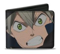 Crunchyroll Wallet, Bifold, Black Clover Asta Training Pose Close-Up, Vegan Leather