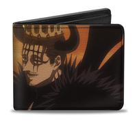 Crunchyroll Wallet, Bifold, Black Clover Dante Devil Power Pose and Title Logo, Vegan Leather