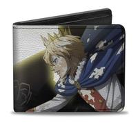 Crunchyroll Wallet, Bifold, Black Clover Lemiel and Zagred Swords Of Light Battle Scene, Vegan Leather