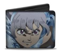 Crunchyroll Wallet, Bifold, Black Clover Mermaid Noelle Close-Up and Title Logo, Vegan Leather