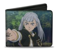 Crunchyroll Wallet, Bifold, Black Clover Noelle Silva Wand Spell Pose, Vegan Leather, Multicolor, 4.0" x 3.5", Casual
