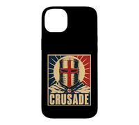 Crusade Knight Helmet Medieval Warrior Icon Case for iPhone 14 Plus