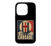 Crusade Knight Helmet Medieval Warrior Icon Case for iPhone 14 Pro