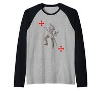 Crusader Cool Medieval and Knight Raglan Baseball Tee