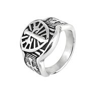 Crusader Cross Ring - Stainless Steel Templar Knight Men's Ring, Medieval Symbol Jewelry Gift for Him