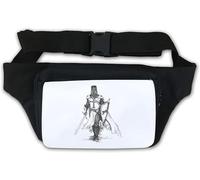 Crusader Knight Templar Sketch Waist Bag Fanny Pack White