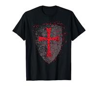 Crusader Knights Templar Crusader Distressed Cross Men T-Shirt