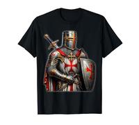 Crusader Knights Templar Crusader Distressed Cross Men T-Shirt