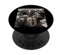 Crusader Last Day Of School Summer Break Funny Meme Selfie PopSockets Adhesive PopGrip