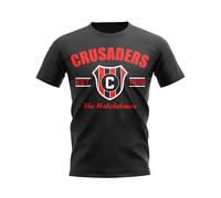 Crusaders Junior Established Football T-Shirt in Black | Size: 5-6 Years Crusaders Black 5-6 Years