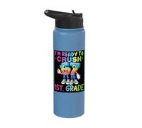 Crush 1st Grade 67 Six Seve 6-7 Italian Brainrot Kids Meme Stainless Steel Insulated Water Bottle