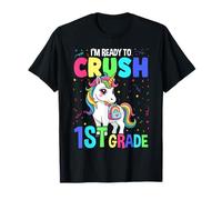 Crush 1st Grade Girls Back to School Unicorn First Day Cute T-Shirt