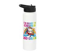 Crush 2nd Grade Dabbing Unicorn Back to School Girls Gift Stainless Steel Insulated Water Bottle