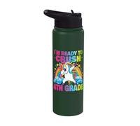Crush 4th Grade Dabbing Unicorn Back to School Girls Gift Stainless Steel Insulated Water Bottle