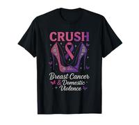 Crush Breast Cancer & Domestic Violence Pink High Heel T-Shirt
