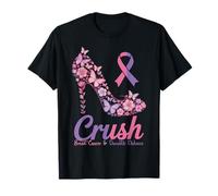 Crush Breast Cancer & Domestic Violence Pink High Heel T-Shirt