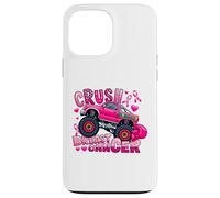 Crush Breast Cancer Pink Ribbon Monster Truck Awareness Case for iPhone 13 Pro Max