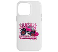 Crush Breast Cancer Pink Ribbon Monster Truck Awareness Case for iPhone 14 Pro Max