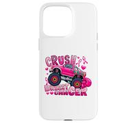 Crush Breast Cancer Pink Ribbon Monster Truck Awareness Case for iPhone 15 Pro Max