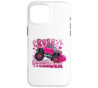 Crush Breast Cancer Pink Ribbon Monster Truck Awareness Case for iPhone 16 Pro Max