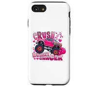 Crush Breast Cancer Pink Ribbon Monster Truck Awareness Case for iPhone SE (2020) / 7/8