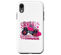 Crush Breast Cancer Pink Ribbon Monster Truck Awareness Case for iPhone XR