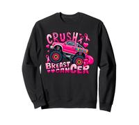 Crush Breast Cancer Pink Ribbon Monster Truck Awareness Sweatshirt