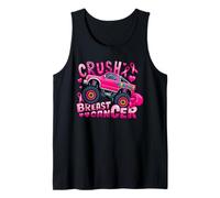 Crush Breast Cancer Pink Ribbon Monster Truck Awareness Tank Top