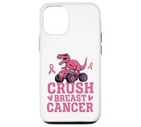 Crush Breast Cancer Pink T-Rex Monster Truck Dinosaur Funny Case for iPhone 12/12 Pro
