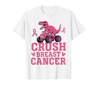 Crush Breast Cancer Pink T-Rex Monster Truck Dinosaur Funny T-Shirt