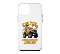 Crush Childhood Cancer Awareness Monster Truck Dinosaur Case for iPhone 12 mini