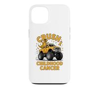 Crush Childhood Cancer Awareness Monster Truck Dinosaur Case for iPhone 13