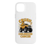 Crush Childhood Cancer Awareness Monster Truck Dinosaur Case for iPhone 14 Plus