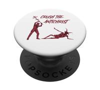 Crush The Antichrist - Orthodox Catholic Warrior PopSockets Adhesive PopGrip
