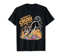 Crush The Candy Haul Funny Halloween Black Cat T-Shirt