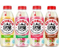 Crusha Milkshake Bundle - Raspberry, Banana, Chocolate & Strawberry - (4 x 1ltr)