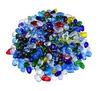 Crushed Crystal Chips Stone, Colored Glass Crushed Stones Multicolor 5-12mm Landscaping Fish Tank Flower Pots Buddha Decor(9-12mm,1000G)